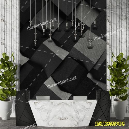 Tranh dán tường hoa văn trừu tượng- -ADHTT230807-1P3 - Tranh tường chất lượng cao